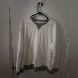 NWOT Express White/Gray Cotton Sweater Medium